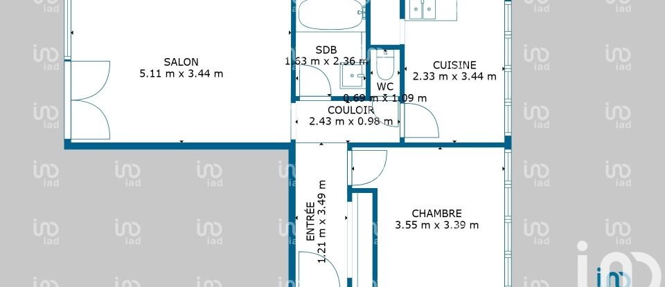 Appartement 2 pièces de 49 m² à Villemomble (93250)