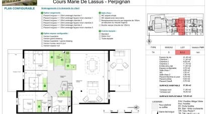 Appartement 4 pièces de 98 m² à Perpignan (66000)