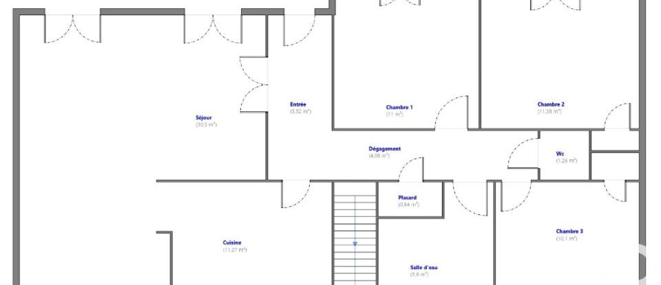 Maison traditionnelle 6 pièces de 110 m² à Verrières (86410)