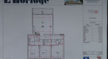 Appartement 4 pièces de 102 m² à Le Mans (72000)