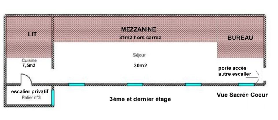 Triplex 6 rooms of 110 m² in Paris (75018)