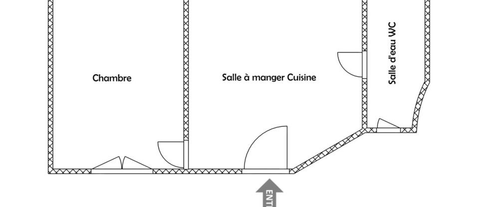 Appartement 2 pièces de 25 m² à Paris (75018)