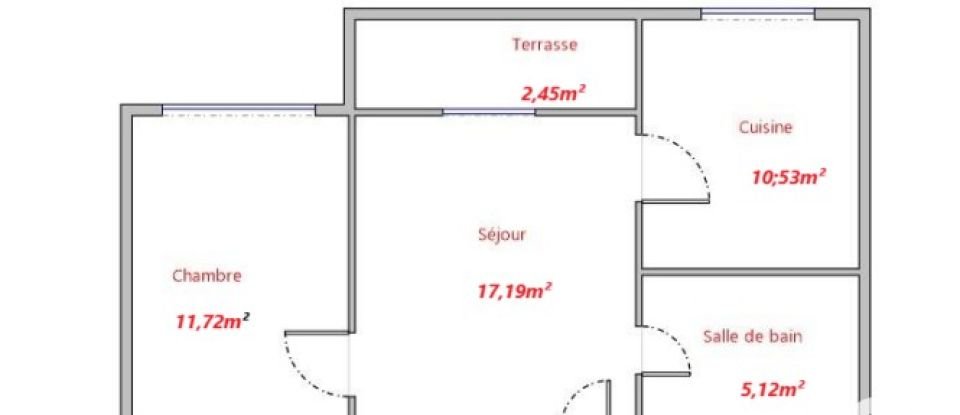 Appartement 2 pièces de 45 m² à - (74960)