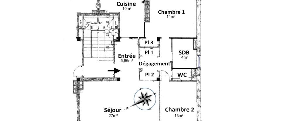 Apartment 4 rooms of 83 m² in La Celle-Saint-Cloud (78170)