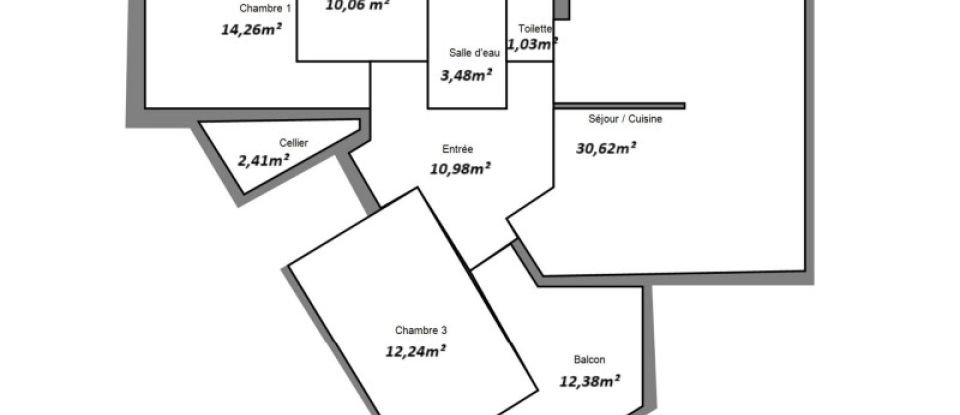 Appartement 4 pièces de 83 m² à Annecy (74000)