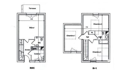 House 4 rooms of 77 m² in La Rivière-Saint-Sauveur (14600)