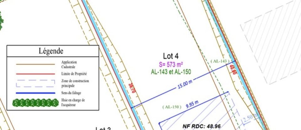 Terrain de 573 m² à Maule (78580)