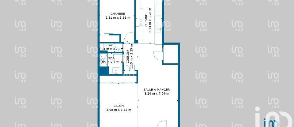 Appartement 3 pièces de 62 m² à Annecy (74000)