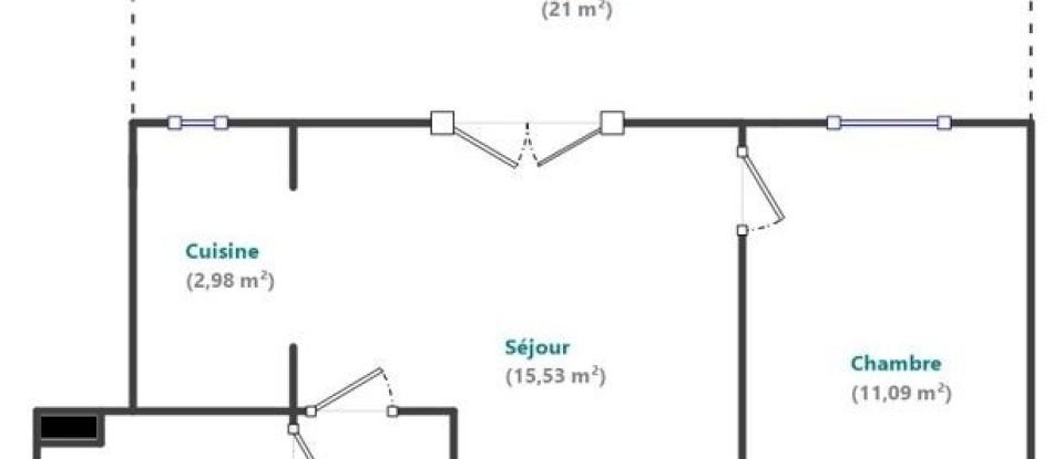 Apartment 2 rooms of 40 m² in Colombes (92700)