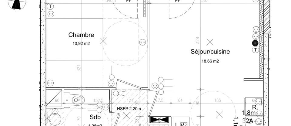 Appartement 2 pièces de 37 m² à Tours (37100)