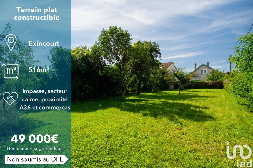 Land of 516 m² in Exincourt (25400)