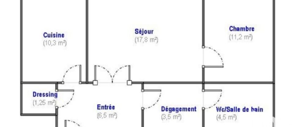 Appartement 2 pièces de 55 m² à Courbevoie (92400)