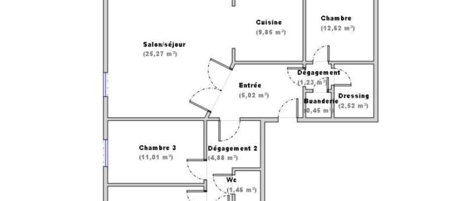 Appartement 4 pièces de 89 m² à Sathonay-Camp (69580)