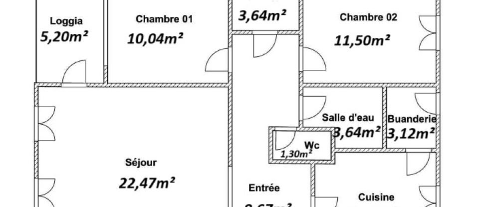 Appartement 3 pièces de 73 m² à Vétraz-Monthoux (74100)