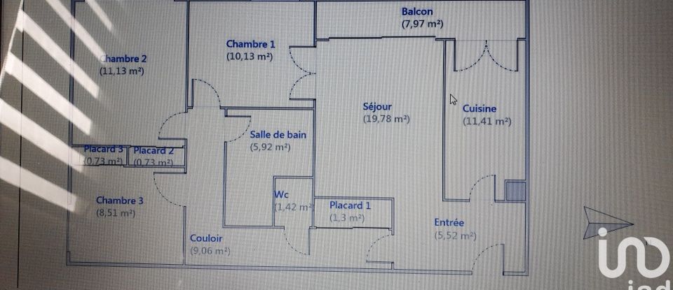 Appartement 4 pièces de 86 m² à Les Ulis (91940)