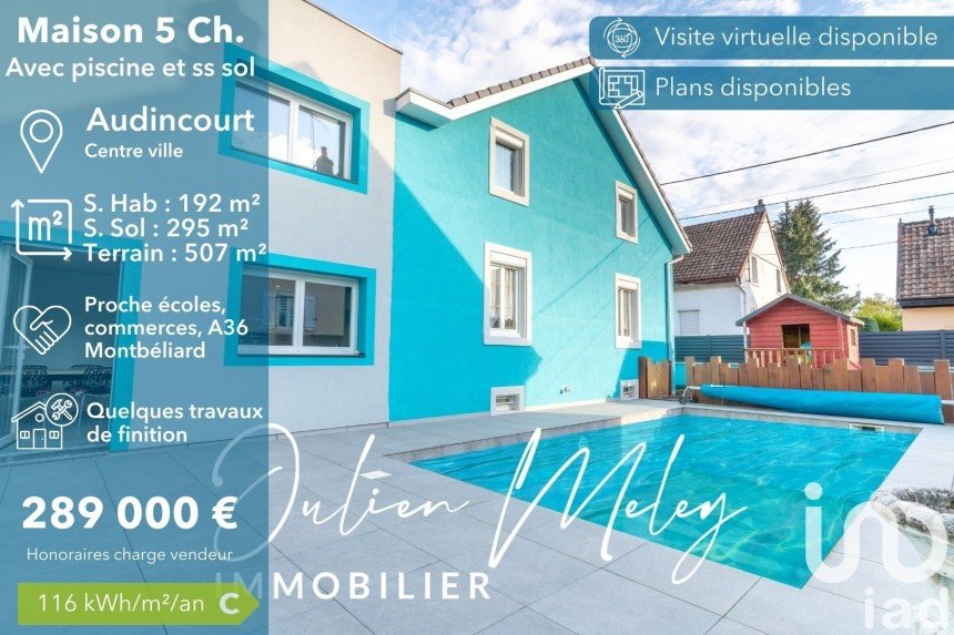 House 8 rooms of 192 m² in Audincourt (25400)