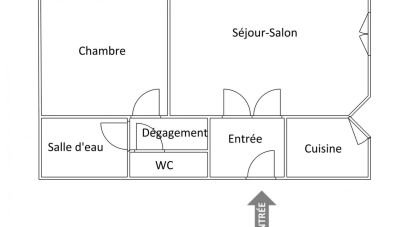 Appartement 2 pièces de 54 m² à Paris (75015)