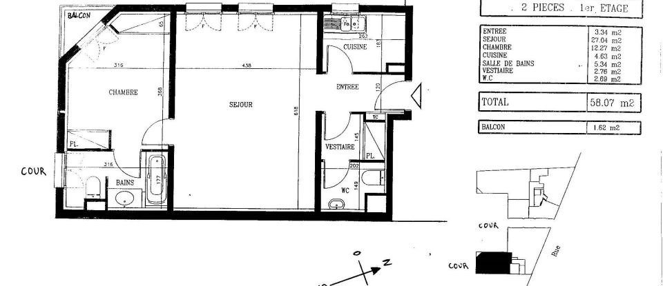 Appartement 2 pièces de 58 m² à Paris (75006)