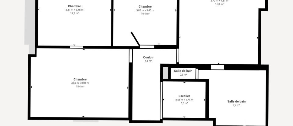 Town house 6 rooms of 126 m² in Auneau-Bleury-Saint-Symphorien (28700)