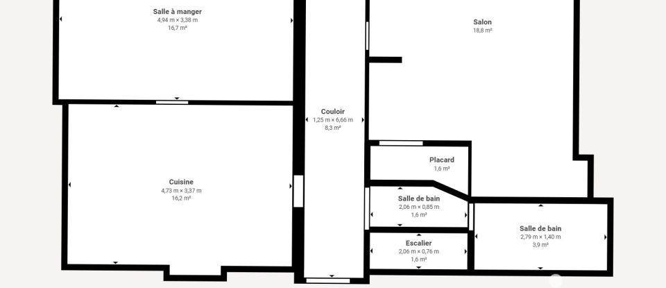 Town house 6 rooms of 126 m² in Auneau-Bleury-Saint-Symphorien (28700)