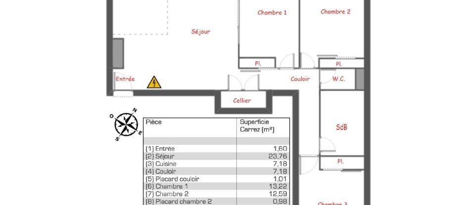 Apartment 4 rooms of 87 m² in Courbevoie (92400)