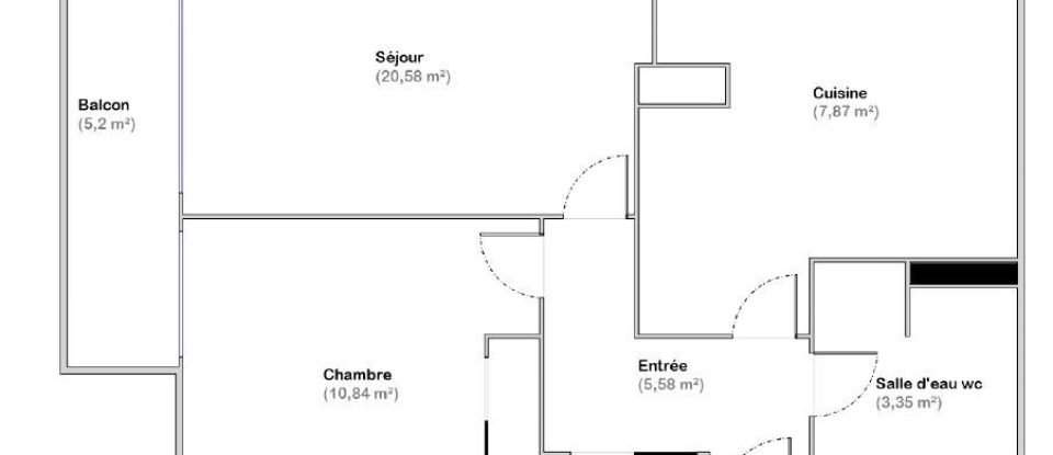 Apartment 2 rooms of 47 m² in Créteil (94000)