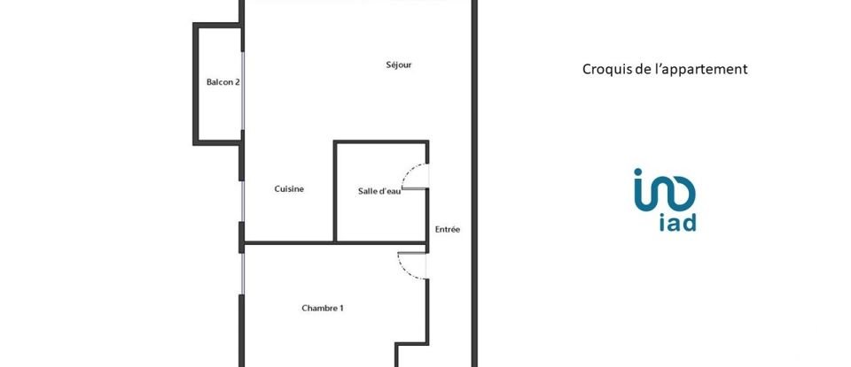 Appartement 2 pièces de 44 m² à Rueil-Malmaison (92500)