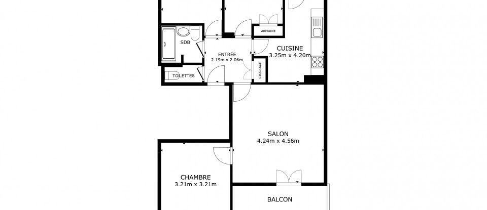 Apartment 4 rooms of 72 m² in Toulouse (31400)