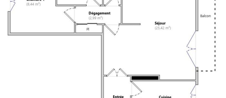 Apartment 3 rooms of 51 m² in Rueil-Malmaison (92500)