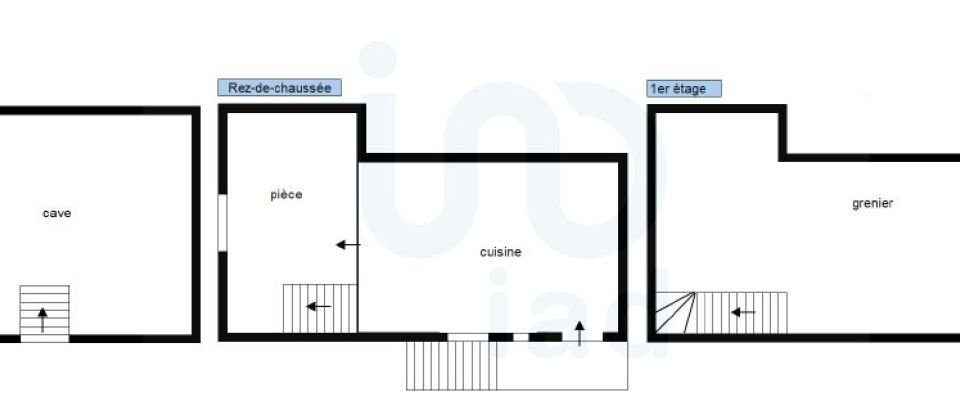 Maison de village 3 pièces de 65 m² à Ravières (89390)