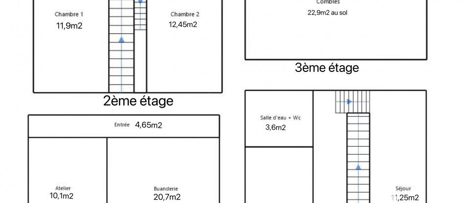 Maison 4 pièces de 61 m² à Bonneuil-sur-Marne (94380)