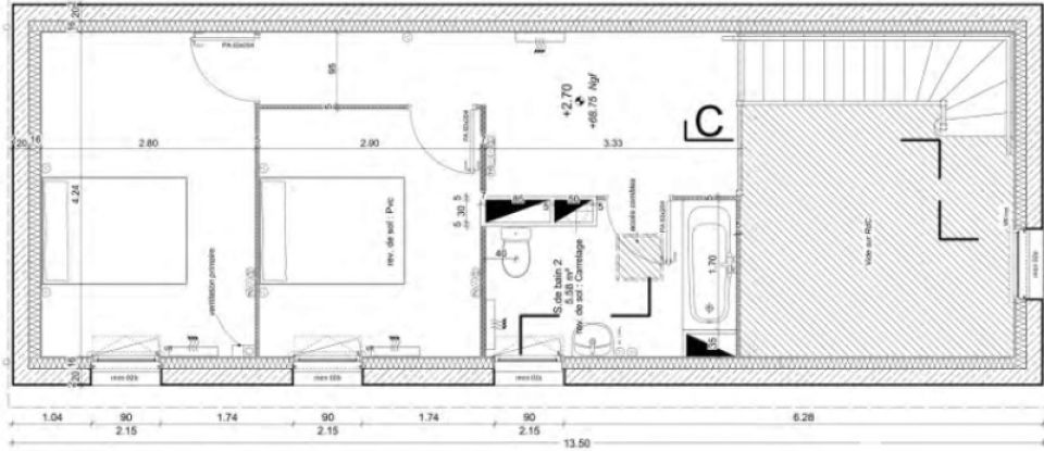 Maison traditionnelle 4 pièces de 90 m² à Plouarzel (29810)