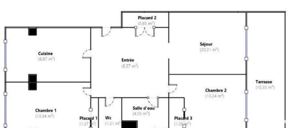 Apartment 3 rooms of 73 m² in Le Cannet (06110)