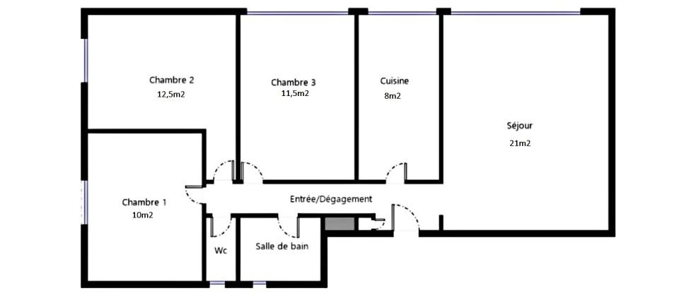 Appartement 4 pièces de 74 m² à Bagneux (92220)