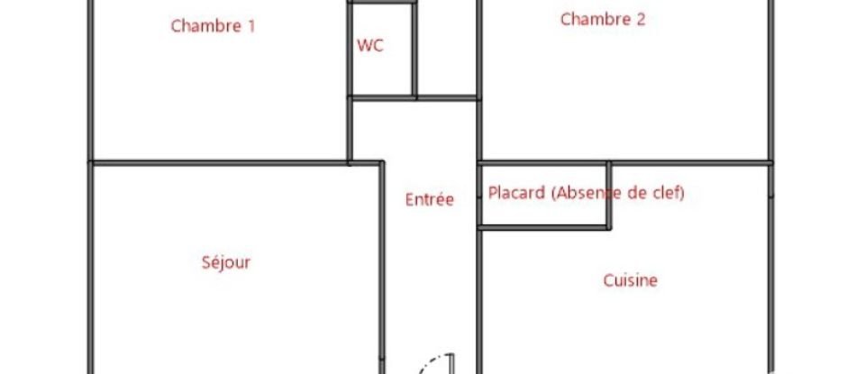 Apartment 3 rooms of 53 m² in Grenoble (38100)