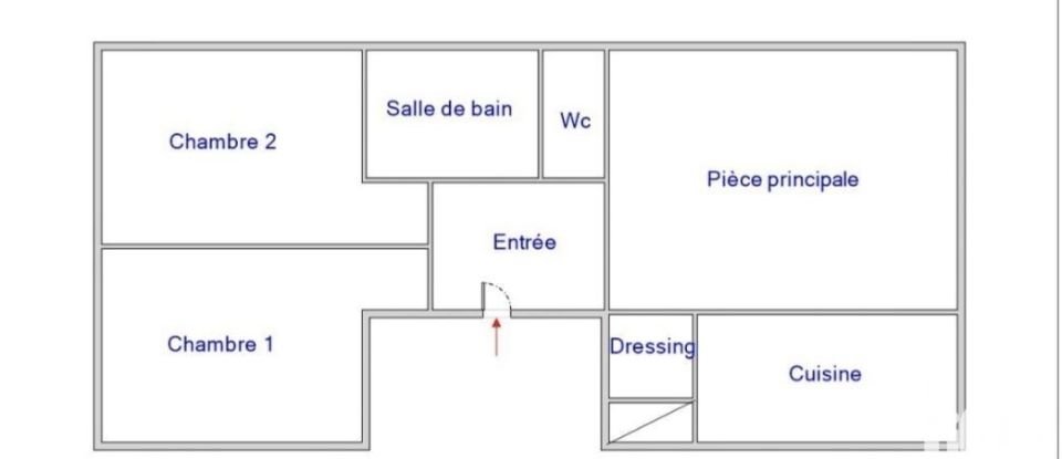 Appartement 3 pièces de 60 m² à Trappes (78190)