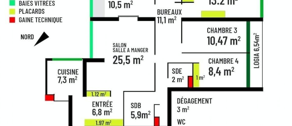 Apartment 5 rooms of 119 m² in Élancourt (78990)