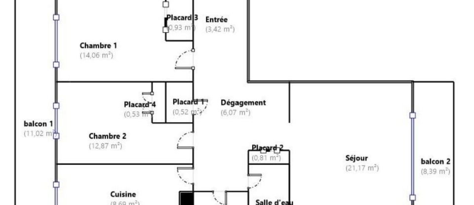 Apartment 3 rooms of 72 m² in Le Cannet (06110)