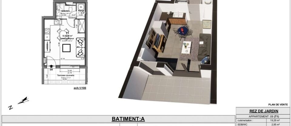 Apartment 1 room of 23 m² in Bastelicaccia (20129)