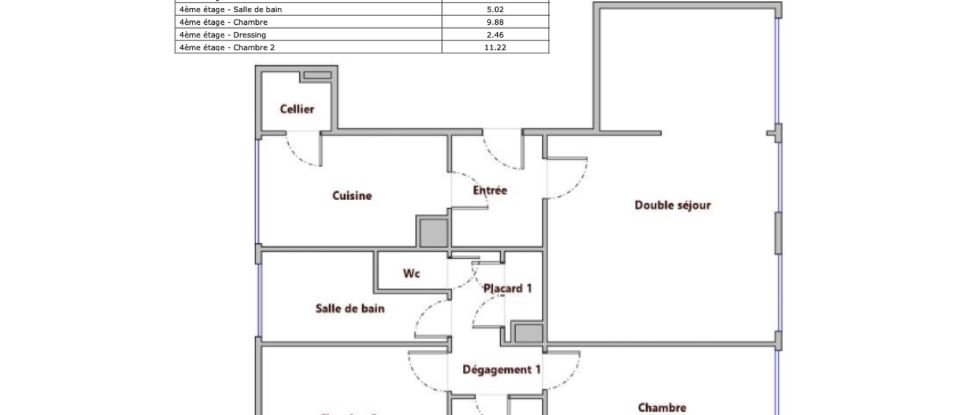 Appartement 4 pièces de 73 m² à Conflans-Sainte-Honorine (78700)