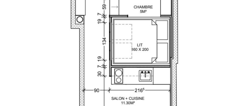 Appartement 2 pièces de 35 m² à Paris (75020)