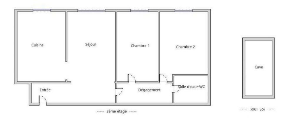 Appartement 3 pièces de 52 m² à Pantin (93500)