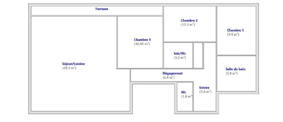 Appartement 4 pièces de 84 m² à Clichy (92110)