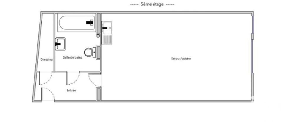 Studio 1 pièce de 36 m² à Paris (75005)