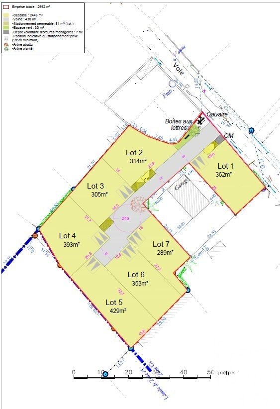 Terrain de 289 m² à Aigrefeuille-sur-Maine (44140)