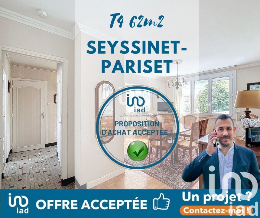 Apartment 4 rooms of 62 m² in Seyssinet-Pariset (38170)