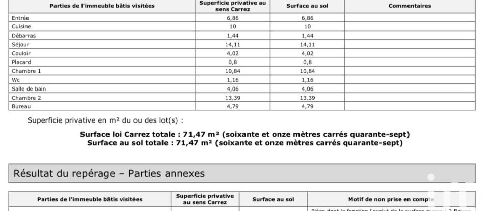 Appartement 3 pièces de 71 m² à Aubervilliers (93300)