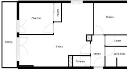 Appartement 2 pièces de 47 m² à Évry (91000)