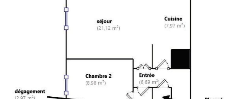 Apartment 3 rooms of 62 m² in Saint-Ouen-l'Aumône (95310)