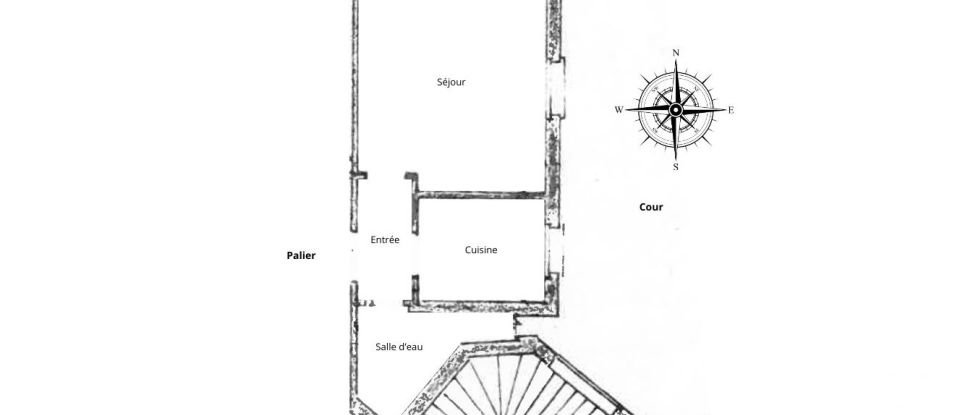 Studio 1 pièce de 17 m² à Paris (75018)